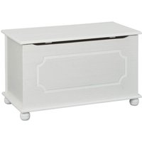 KALISHA - Coffre à Jouets Bois Massif Vernis Blanc