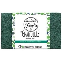 La Droguerie d'Amelie - 3 tampons à récurer Mr Gratouille - 150 x 90mm