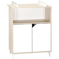Commode à langer - Babyprice - Scandi naturel - 2 portes - 1 niche - En bois