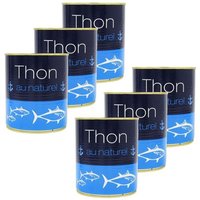 Lot 6x Thon naturel entier - Boîte 800g