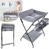 Table à langer bébé pliable Combinaison à langer enfants Commode à langer Étagère à langer Gris