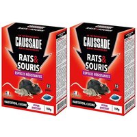 Lot de 2 boites Raticide Rats & Souris - Pat'Appât Espèces résistantes , boite de 150grs ( 15x10grs)-