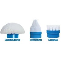 Venteo 3 Brosses Acti Brush, Bleu, Blanc, Plastique, Tapis, Linoléum, Parquet, Bois