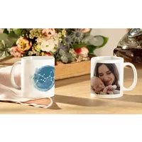 Star Sign Photo Mug | Choose Your Own Colours | High-quality Ceramic