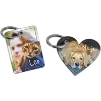 CEWE Photo Keychain | Flexible Leather-effect material | Rectangular or heart-shaped