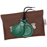 Castañuelas Vidrio Color Veteado Gama Profesional Castañuelas del Sur Verde Veteado Blanco