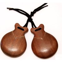 Jale Castañuelas Semiprofesionales Madera Pulida Caoba 3
