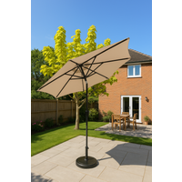 ENJOi Royal Round Aluminium 2.7m Taupe Parasol