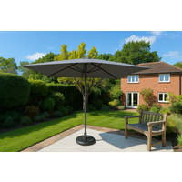 ENJOi Royal Rectangle Aluminium 2m x 3m Grey Parasol