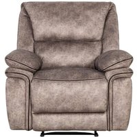 Brooklyn Genuine Reclining Armchair Taupe Real Fabric In Stock