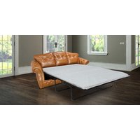 Chesterfield 3 Seater Sofabed Old English Tan Leather Bespoke In Era Style