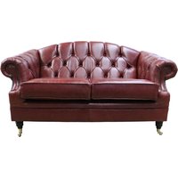 Chesterfield Handmade 2 Seater Sofa Settee Old English Chestnut Leather Victoria In Style