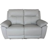 Manhattan Handmade 2 Seater Reclining Sofa Italian Putty Real Leather In Stock