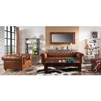 Trafalgar Handmade Chesterfield Buttoned Sofa Suite Vintage Distressed Real Leather