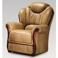 Turin Handmade Armchair Sofa Genuine Italian Nut Real Leather