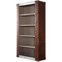 Vintage Handmade Bookcase Brown Real Leather