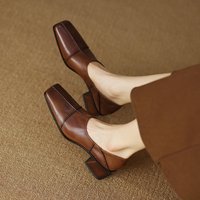 CHIKO Debriana Square Toe Block Heels Pumps Shoes