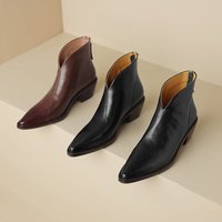 CHIKO Fatme Pointy Toe Block Heels Ankle Boots