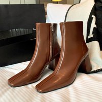 CHIKO Yanely Square Toe Block Heels Ankle Boots