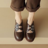 CHIKO Adaline Round Toe Block Heels Mary Jane Shoes