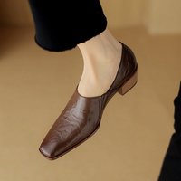 CHIKO Juliet Square Toe Block Heels Pumps Shoes