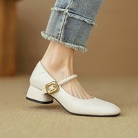 CHIKO Makayla Square Toe Block Heels Mary Jane Shoes