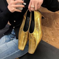 CHIKO Mckinley Square Toe Chunky Heels Pumps Shoes