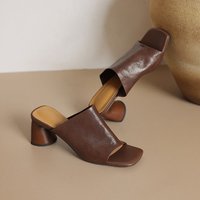CHIKO Vida Open Toe Block Heels Slides Sandals