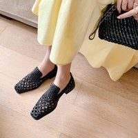 CHIKO Jarnila Square Toe Block Heels Loafers Shoes