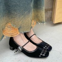 CHIKO Tabytha Square Toe Block Heels Mary Jane Shoes