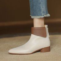 CHIKO Addolorata Pointy Toe Block Heels Ankle Boots