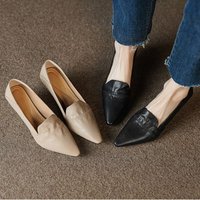 CHIKO Alani Pointy Toe Kitten Heels Loafers Shoes