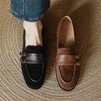 CHIKO Bentley Round Toe Block Heels Loafers Shoes