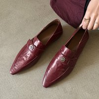 CHIKO Beonica Pointy Toe Block Heels Loafers Shoes