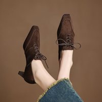 CHIKO Beroe Pointy Toe Chunky Heels Oxfords Shoes