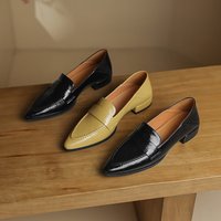 CHIKO Bet Pointy Toe Block Heels Loafers Shoes