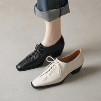 CHIKO Blume Square Toe Block Heels Oxfords Shoes