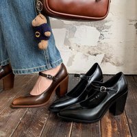 CHIKO Bogart Pointy Toe Chunky Heels Mary Jane Shoes