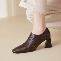CHIKO Blaise Square Toe Block Heels Booties