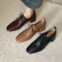 CHIKO Breckin Square Toe Block Heels Oxfords Shoes