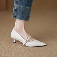 CHIKO Breena Pointy Toe Kitten Heels Mary Jane Shoes