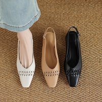 CHIKO Caimbrie Square Toe Block Heels Slingback Shoes