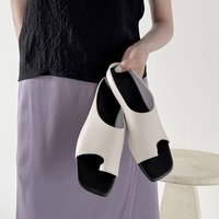 CHIKO Cadilyn Open Toe Block Heels Slides Sandals