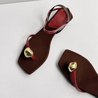 CHIKO Carillon Open Toe Block Heels Flats Sandals