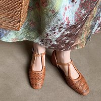 CHIKO Cece Square Toe Block Heels T-Strap Shoes