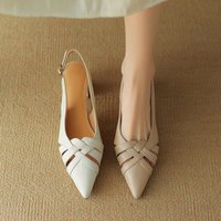 CHIKO Chantrea Pointy Toe Block Heels Slingback Shoes