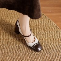 CHIKO Charisma Square Toe Block Heels Mary Jane Shoes