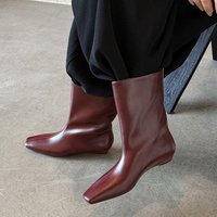CHIKO Chemed Square Toe Wedge Ankle Boots