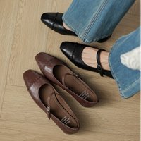 CHIKO Chrissa Square Toe Block Heels Pumps Shoes