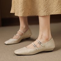 CHIKO Cilla Square Toe Wedge Mary Jane Shoes